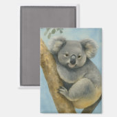 Koala Calm - Waterverf Wildlife Magneet (Voorkant / Achterkant)