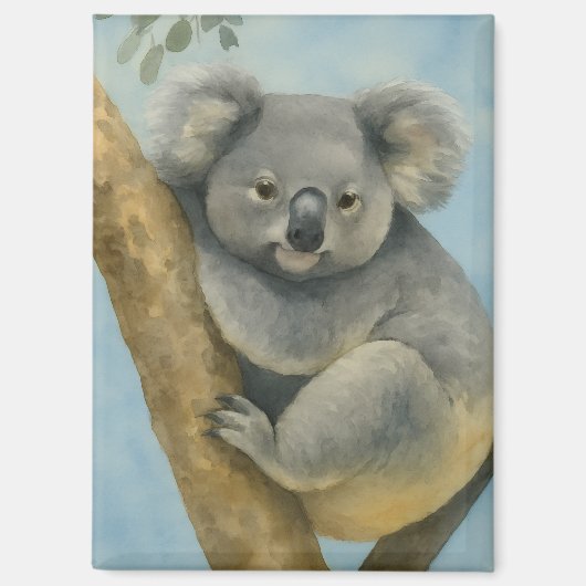 Koala Calm - Waterverf Wildlife Magneet (Voorkant)