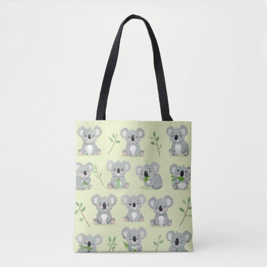 Koala Canvas tas – Schattige en Natuur-geïnspireer (Voorkant)