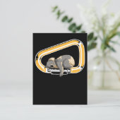Koala Carabiner Klim Animal Cute Bouldering Briefkaart (Staand voorkant)