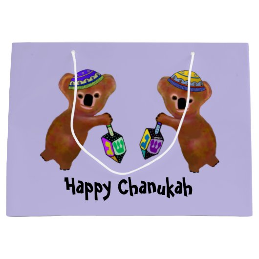 Koala Chanukah Gift Bags Large Cadeautasje (Voorkant)