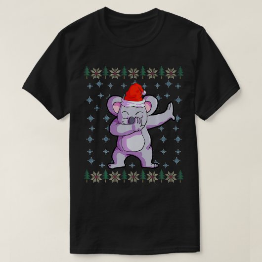 Koala Christmas  Boys Santa Hat Koala Lover Gift  T-shirt (Design voorkant)