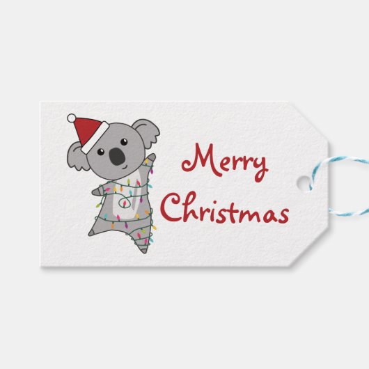 Koala Christmas Fairy Lights Cute Animal Trucker H Cadeaulabel