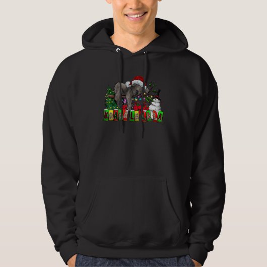 Koala Christmas Lights  Santa Hat Merry Christmas Hoodie (Voorkant)