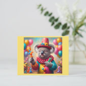 Koala Clown Briefkaart (Staand voorkant)