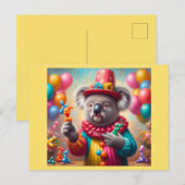 Koala Clown Briefkaart (Voorkant / Achterkant)