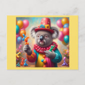 Koala Clown Briefkaart (Voorkant)