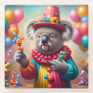 Koala Clown Glazen Onderzetter
