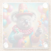 Koala Clown Glazen Onderzetter (Achterkant)