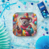 Koala Clown Papieren Bordje (Feest)