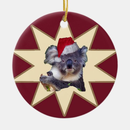 Koala & Cockatau kerstversiering Keramisch Ornament (Voorkant)