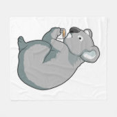 Koala Coffee Cup Fleece Deken (Voorkant (Horizontaal))