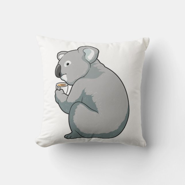 Koala Coffee Cup Kussen (Voorkant)