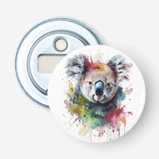 Koala Colorido: una ilustración vibrante Button Flesopener (Voorkant)
