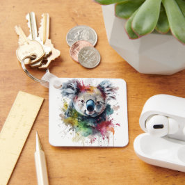 Koala Colorido: una ilustración vibrante Sleutelhanger