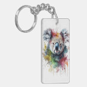 Koala Colorido: una ilustración vibrante Sleutelhanger (Voorkant Links)