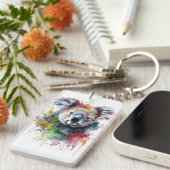 Koala Colorido: una ilustración vibrante Sleutelhanger (Voorkant Rechts)