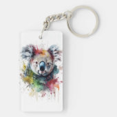 Koala Colorido: una ilustración vibrante Sleutelhanger (achterkant)