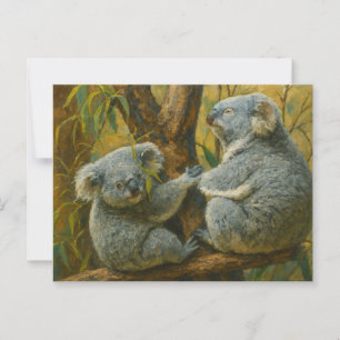Koala Companions - Realistisch Wildlife Pair Briefkaart