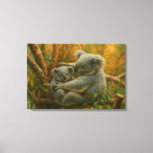 Koala Companions - Realistisch Wildlife Pair Canvas Afdruk (Voorkant)