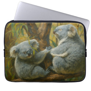 Koala Companions - Realistisch Wildlife Pair Laptop Sleeve