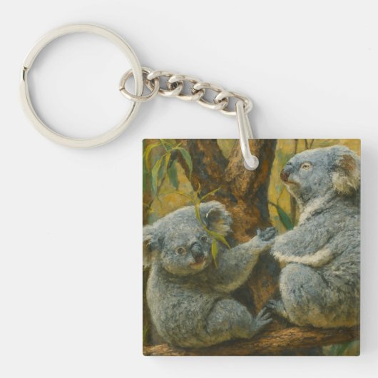 Koala Companions - Realistisch Wildlife Pair Sleutelhanger (voorkant)