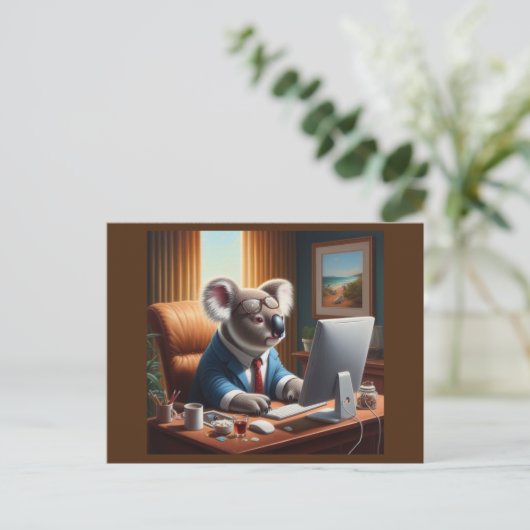 Koala Computer Briefkaart (Staand voorkant)