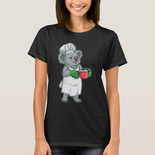 Koala Cook Kookpot Koken T-shirt (Voorkant)