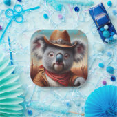 Koala Cowboy Papieren Bordje (Feest)