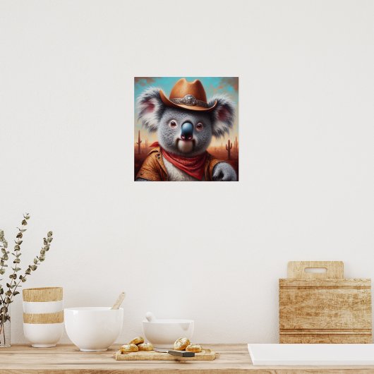Koala Cowboy Poster (Keuken)