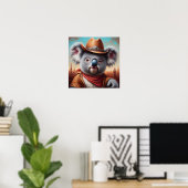 Koala Cowboy Poster (Thuiskantoor)