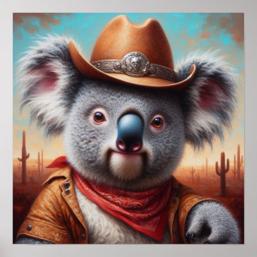 Koala Cowboy Poster (Voorkant)