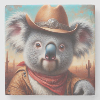 Koala Cowboy Stenen Onderzetter