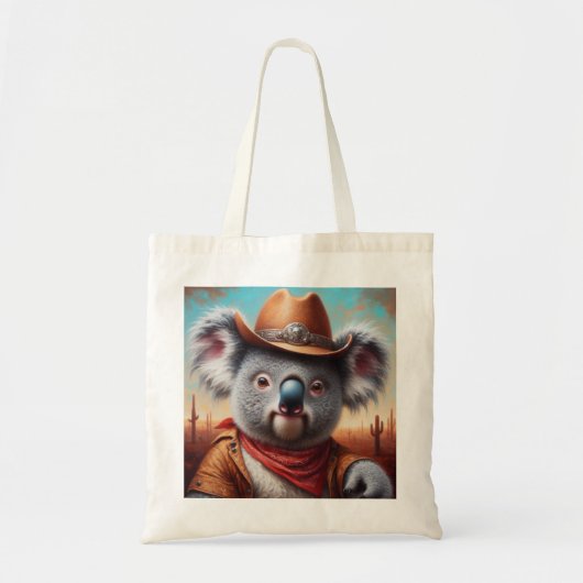 Koala Cowboy Tote Bag (Voorkant)