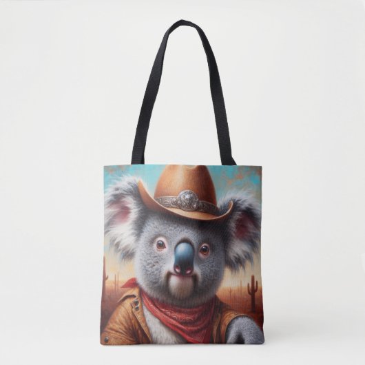 Koala Cowboy Tote Bag (Voorkant)