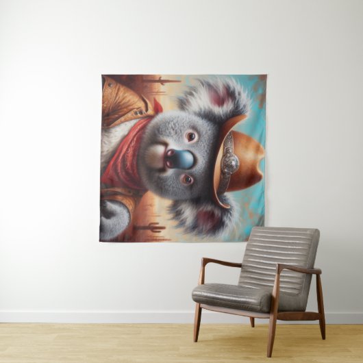 Koala Cowboy Wandkleed (In Situ (horizontaal))