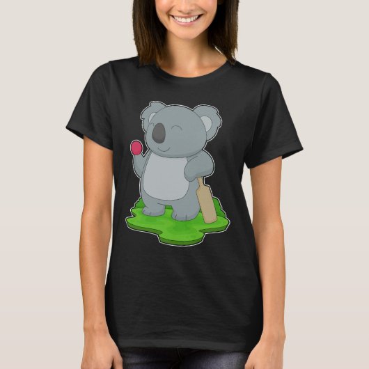 Koala Cricket bat T-shirt (Voorkant)
