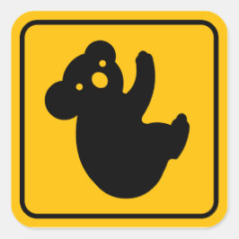 Koala Crossing Schattigee verkeersbord Sticker