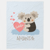 Koala Cuddles ID386 Fleece Deken (Voorkant)