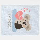 Koala Cuddles ID386 Fleece Deken (Voorkant (Horizontaal))