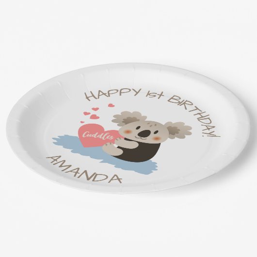 Koala Cuddles ID386 Papieren Bordje (Gekanteld)