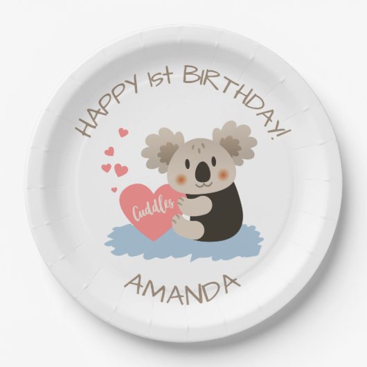 Koala Cuddles ID386 Papieren Bordje (Voorkant)