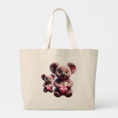 Koala Cuddles: Jumbo Canvas tas (Achterkant)