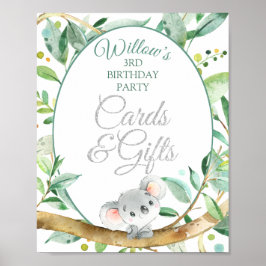 Koala Custom Birthday Party Kaarten and Gifts Poster