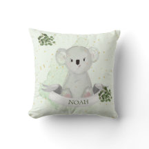 Koala Cute Baby Animal Green Gum Leaves Nursery