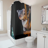 Koala Cute in Tree Grey Douchegordijn (In situ)