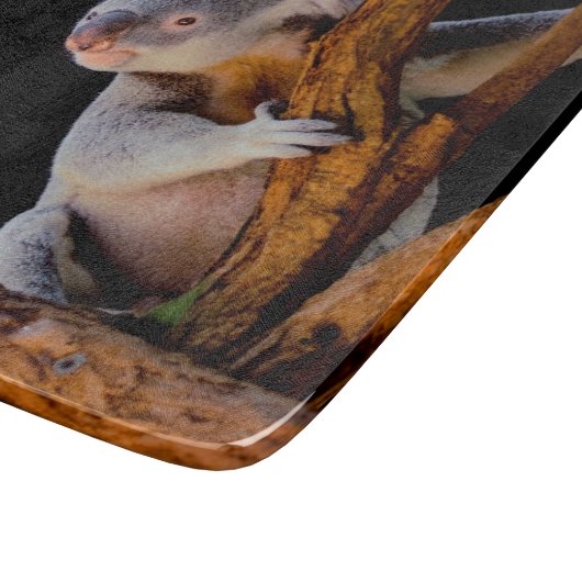 Koala Cute in Tree Grey Snijplank (Hoek)
