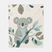 Koala Cuteness Nursery Fleece Deken (Voorkant)
