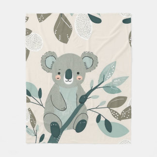 Koala Cuteness Nursery Fleece Deken