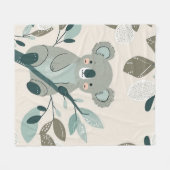 Koala Cuteness Nursery Fleece Deken (Voorkant (Horizontaal))
